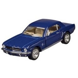 Modelauto Ford Mustang 1964 blauw 13 cm - speelgoed auto schaalmodel
