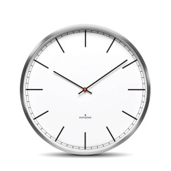 Huygens - One Index 35cm - RVS - Wandklok - Stil - Quartz uurwerk