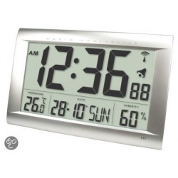 Balance He-clock-83 Zendergestuurde LCD Wandklok